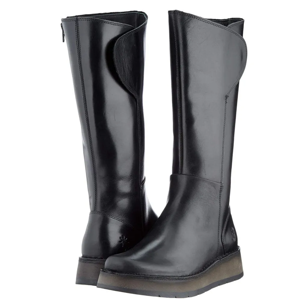 Fly London Rhea042Fly Rug Leather Women's Zip Up Mid Calf Boots