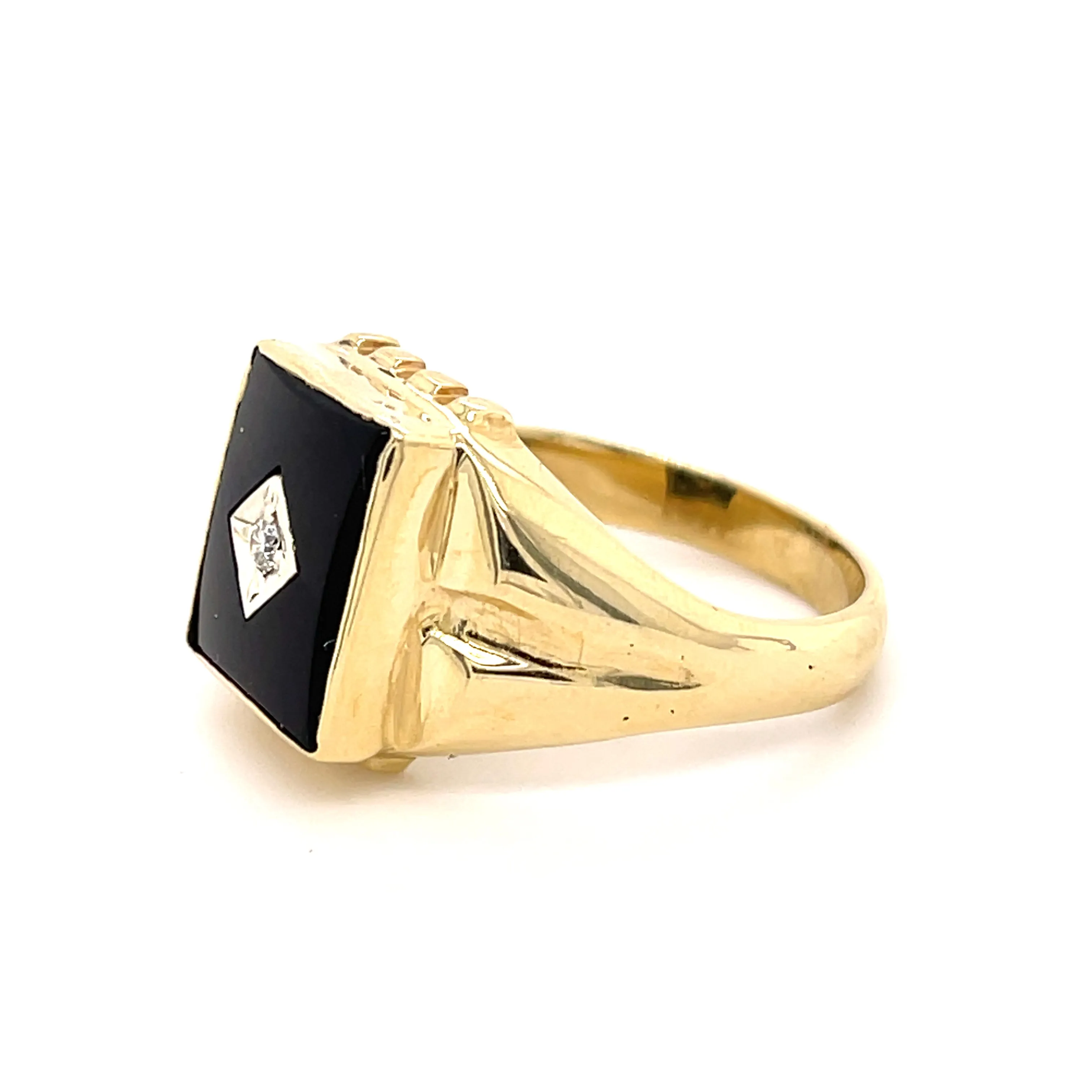 Forever Jewellery Onyx Gold Ring
