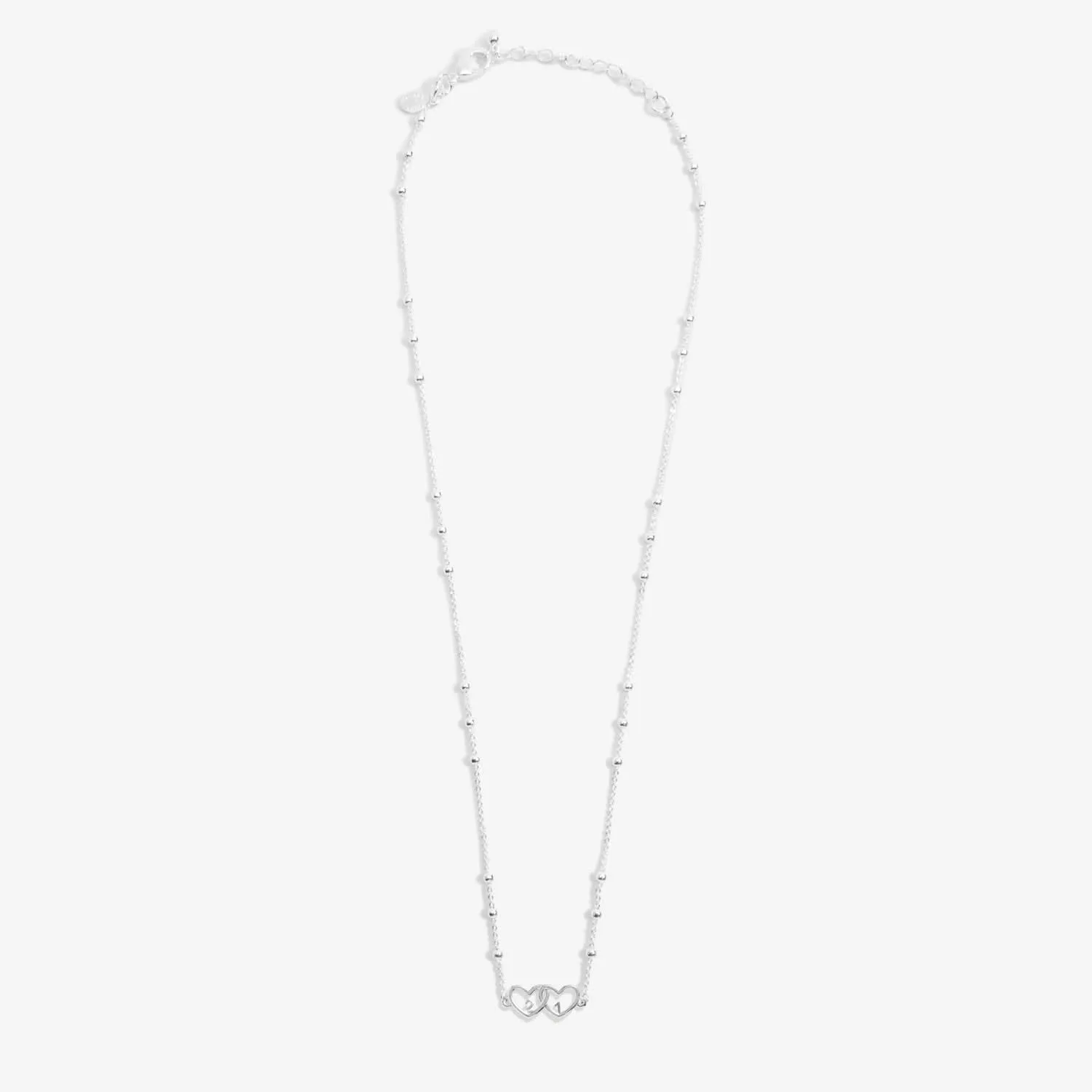 Forever Yours Happy 21st Birthday Silver Plated Necklace 7493 Joma Jewellery