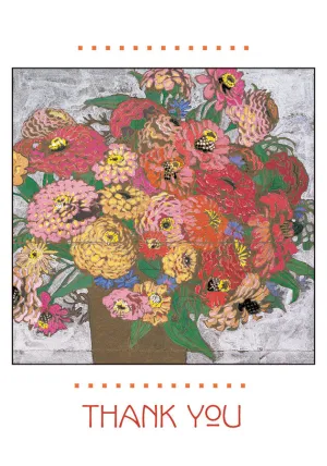 Gustave Baumann Zinnias - Boxed Thank You Cards