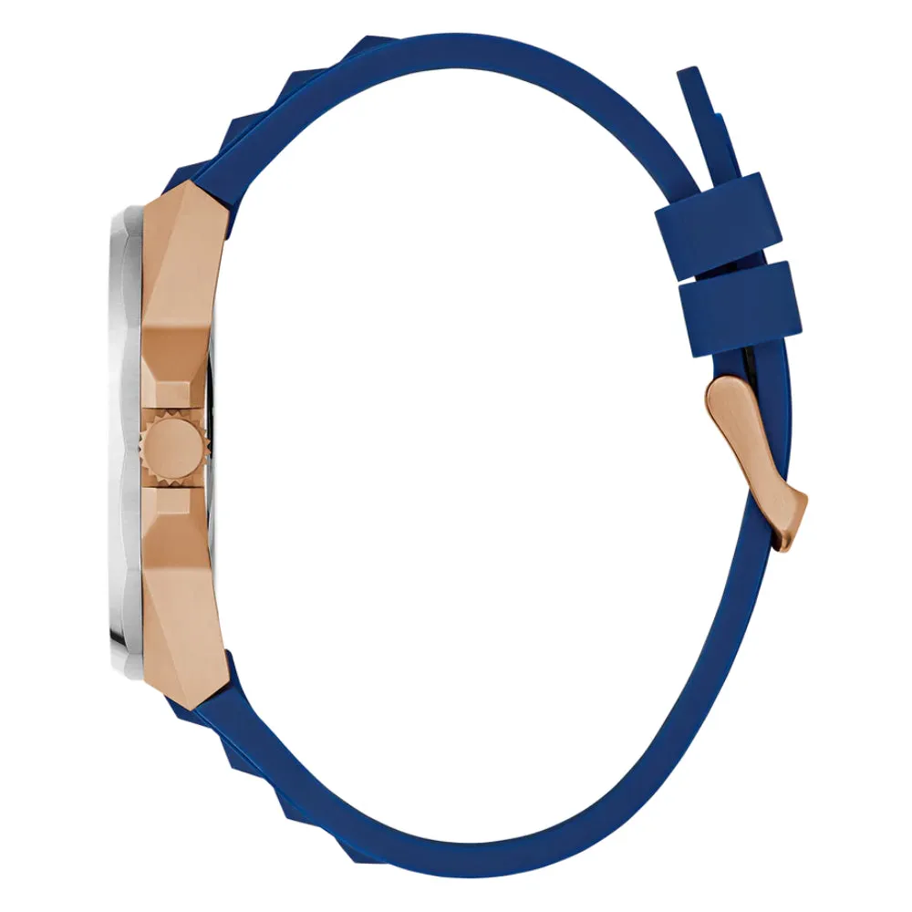 Jewelry Guess Watches Guess Chronograph Blue Silicone Strap Men Watch GW0799G2