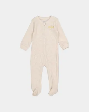 Nike Infants' E1D1 Ribbed Footed Coveralls Pale Ivory Heat