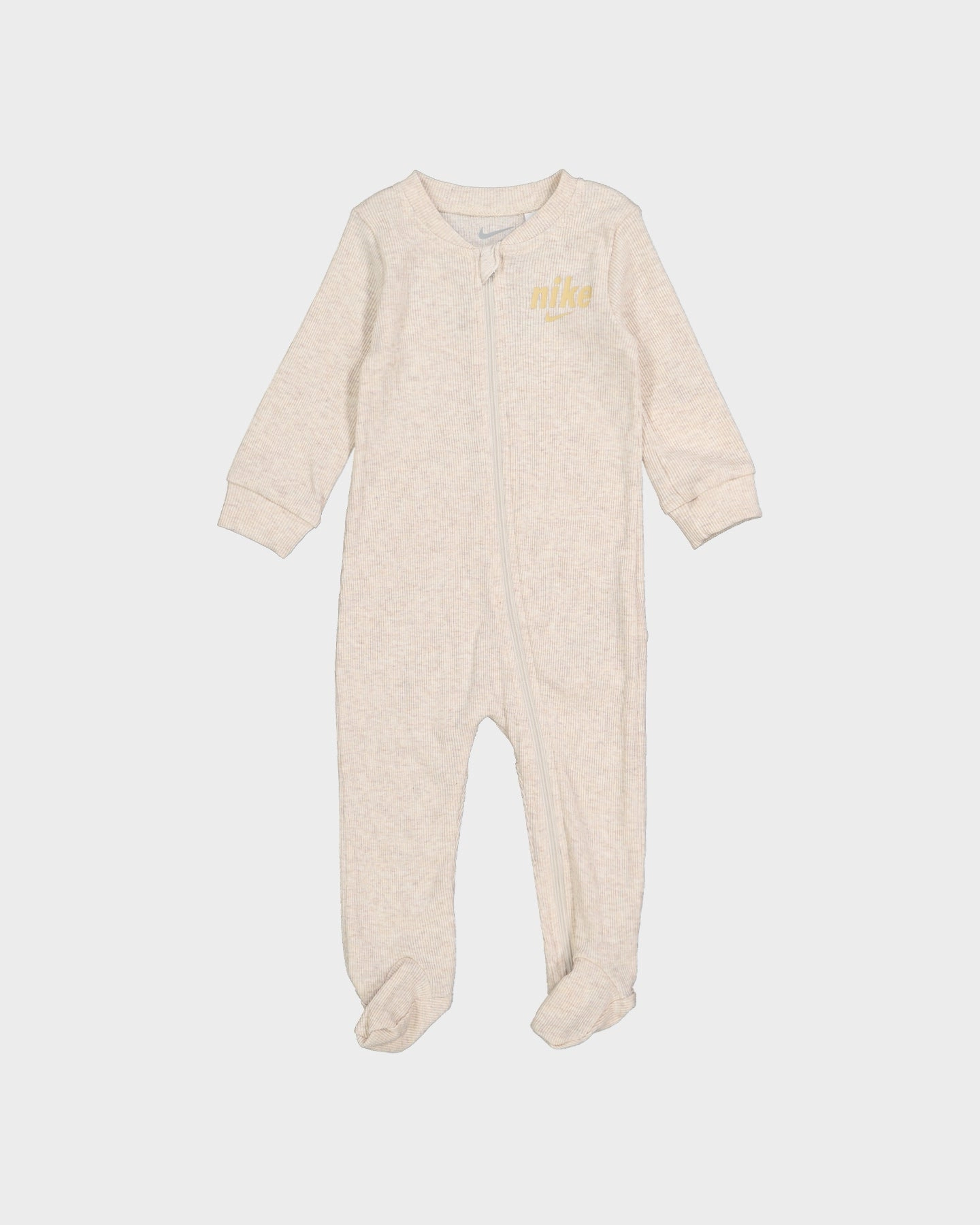 Nike Infants' E1D1 Ribbed Footed Coveralls Pale Ivory Heat