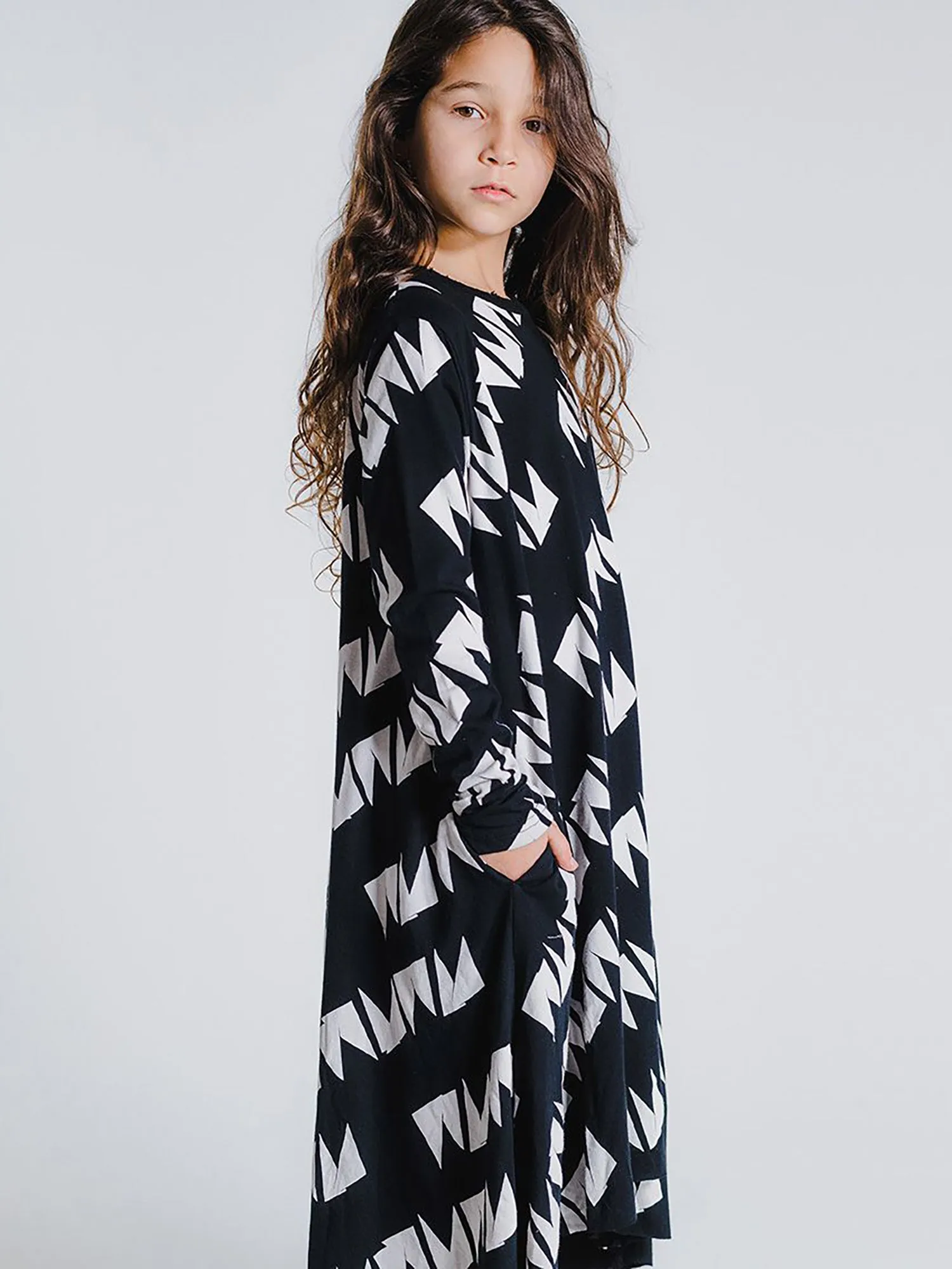 Nununu High Low Patterned Dress