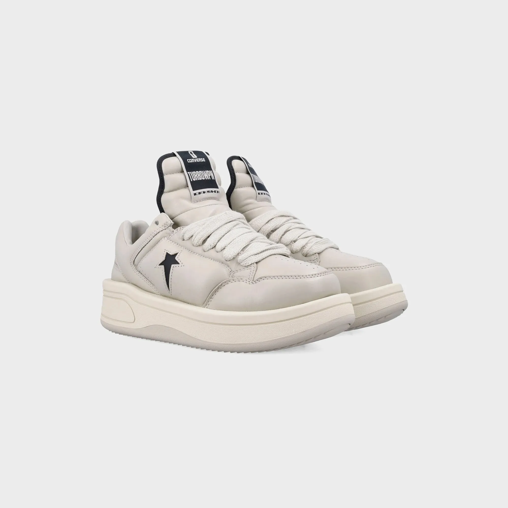 Rick Owens x Converse DRKSHDW Turbowpn Ox - Pelican / Black / Cloud Cream