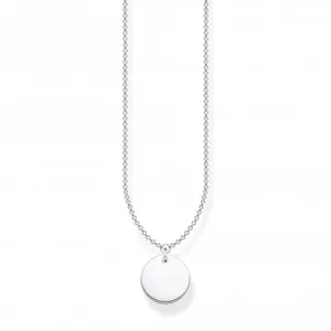 Silver Engravable Coin Necklace KE1958-001-21-L45v Thomas Sabo Necklaces