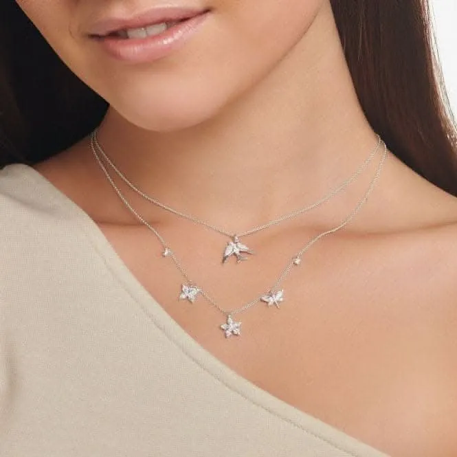 Silver Zirconia White Flowers Necklace KE2100-051-14-L45V Thomas Sabo Necklaces