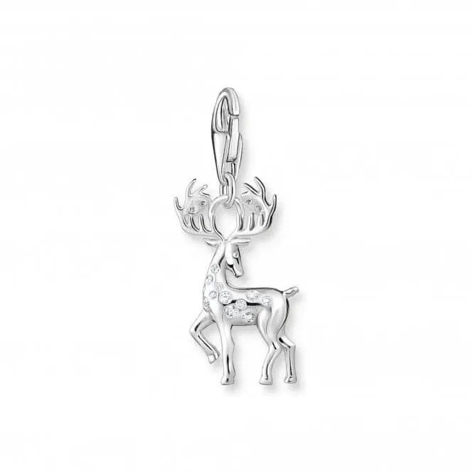 Sterling Silver Zirconia White Deer Charm 1910-051-14 Thomas Sabo Collectable Charms