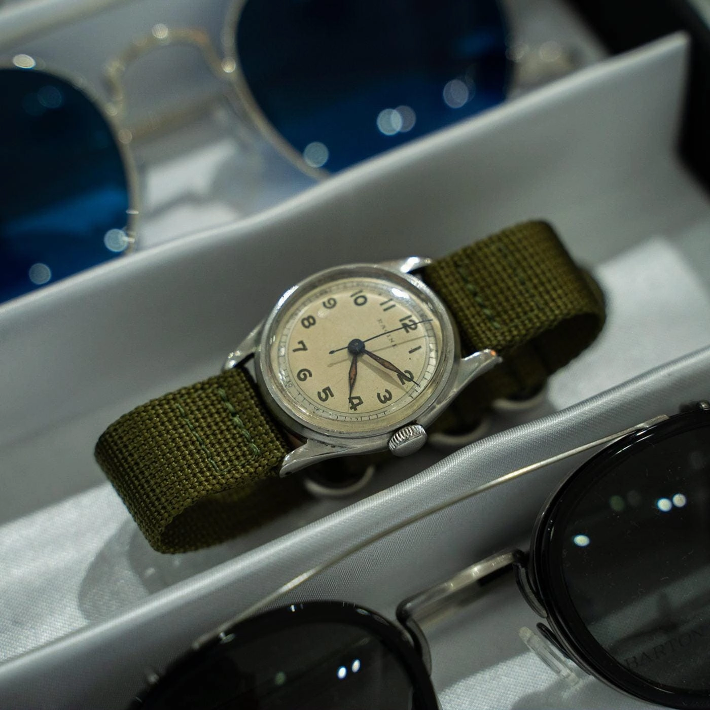 ラシーン（ギャレット）ミリタリースタイル ラウンド 32mm 1940年代