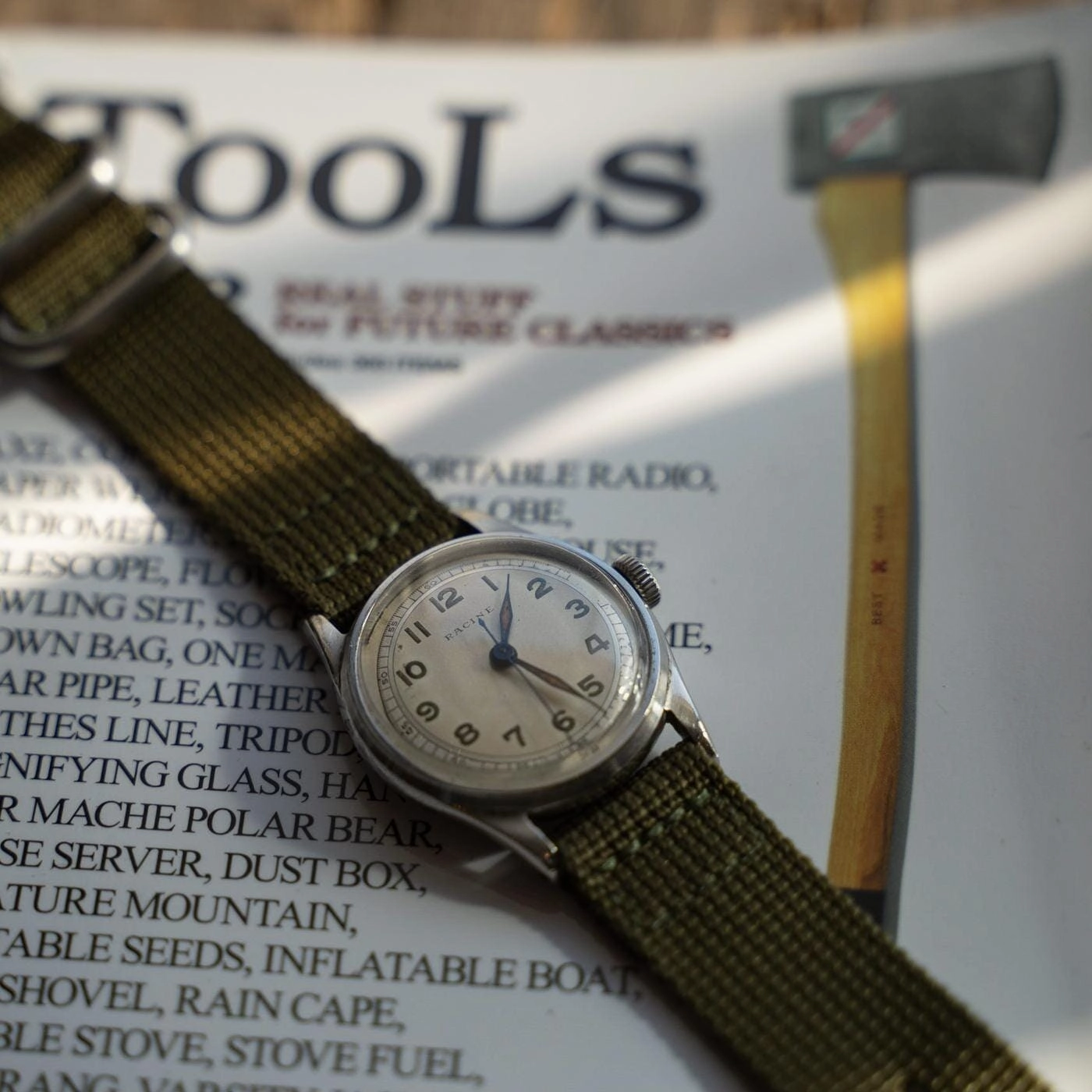 ラシーン（ギャレット）ミリタリースタイル ラウンド 32mm 1940年代