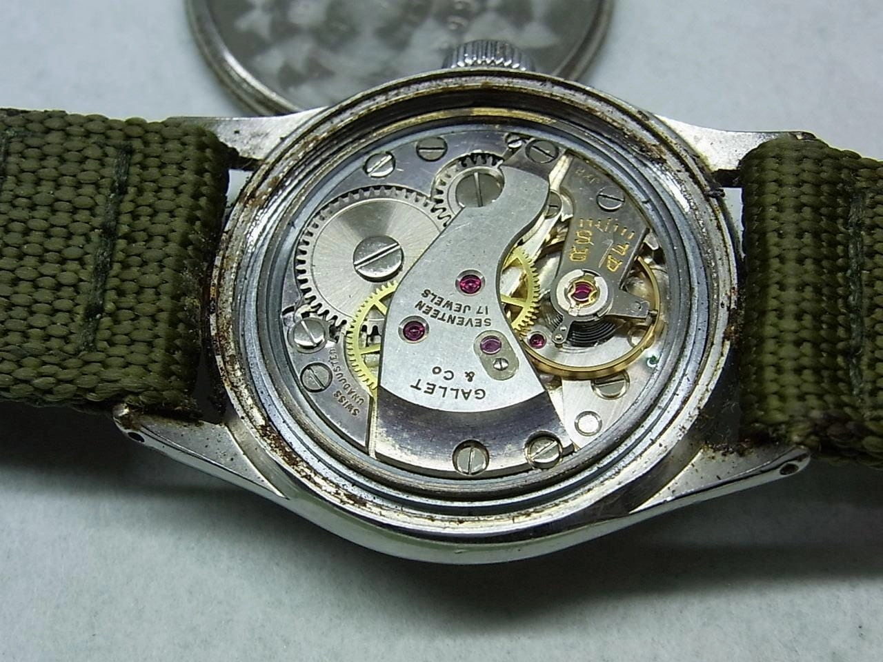 ラシーン（ギャレット）ミリタリースタイル ラウンド 32mm 1940年代